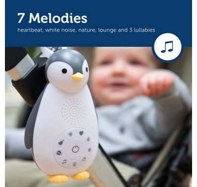 Επαναφορτιζόμενo παιχνίδι Zazu  με λευκούς ήχους Zoe Πιγκουίνος στο Bebe Maison