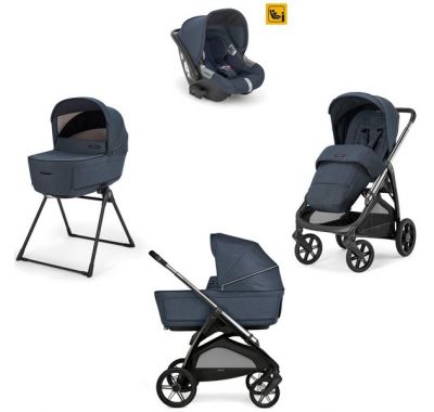 Πολυκαρότσι 3 σε 1 Inglesina Aptica Quattro Resort Blue με σκελετό Litio Black στο Bebe Maison