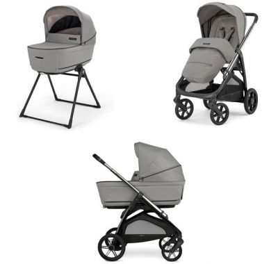 Πολυκαρότσι 2 σε 1 Inglesina Aptica Duo Platinum Grey με σκελετό Litio Black στο Bebe Maison