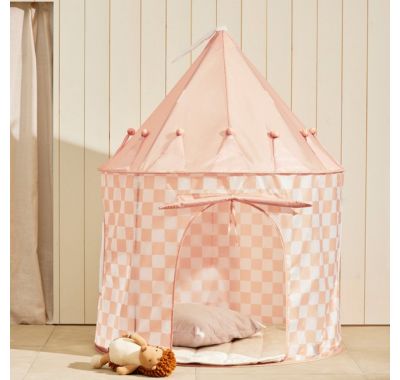 Σκηνή παιχνιδιού Kids Concept Star ροδακινί καρό στο Bebe Maison