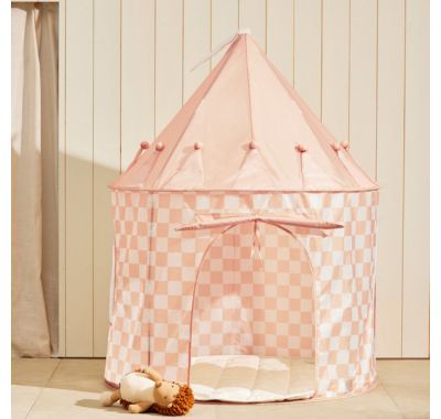 Σκηνή παιχνιδιού Kids Concept Star ροδακινί καρό στο Bebe Maison