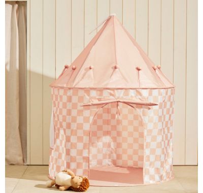 Σκηνή παιχνιδιού Kids Concept Star ροδακινί καρό στο Bebe Maison