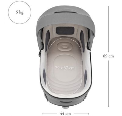Πολυκαρότσι 3 σε 1 Inglesina Aptica XT Quattro Canyon Grey με σκελετό Nero στο Bebe Maison