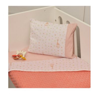Κουβέρτα αγκαλιάς Sophie La Girafe minky διπλής όψης σχέδιο 502 στο Bebe Maison