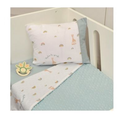 Κουβέρτα αγκαλιάς Sophie La Girafe minky διπλής όψης σχέδιο 503 στο Bebe Maison