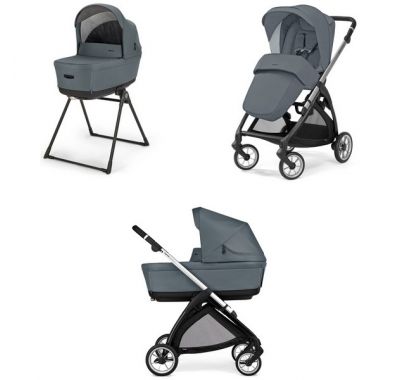 Πολυκαρότσι 2 σε 1 Inglesina Electa Duo Union grey με σκελετό Silver Black στο Bebe Maison