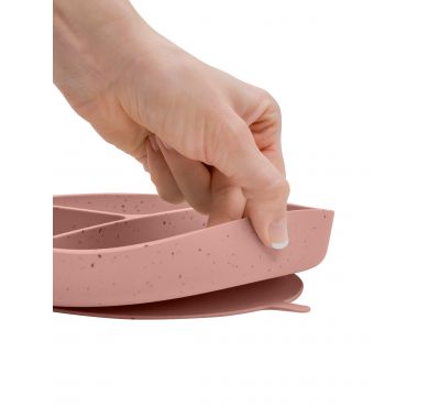 Πιάτο Kikka Boo με χωρίσματα και βάση με βεντούζα Platinum Silicone Blush στο Bebe Maison