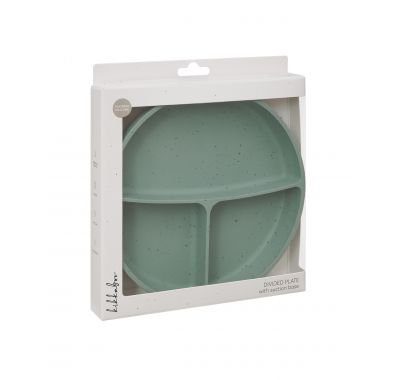 Πιάτο Kikka Boo με χωρίσματα και βάση με βεντούζα Platinum Silicone Sage στο Bebe Maison