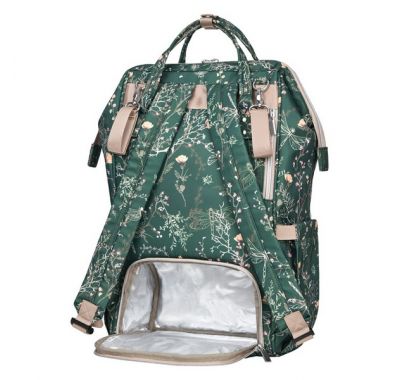 Τσάντα αλλαξιέρα / σακίδιο πλάτης Kikka Boo Siena Luxe Secret Garden Deep Green στο Bebe Maison