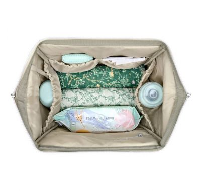 Τσάντα αλλαξιέρα / σακίδιο πλάτης Kikka Boo Siena Luxe Secret Garden Deep Green στο Bebe Maison