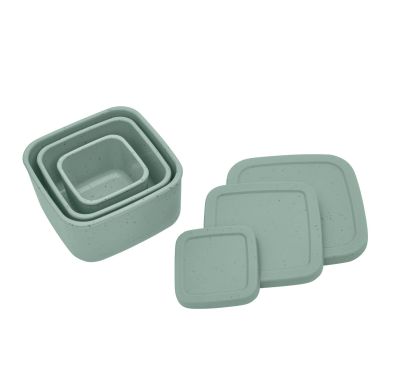 Σετ παιδικά δοχεία για σνακ Kikka Boo Platinum Silicone Sage 3τμχ στο Bebe Maison