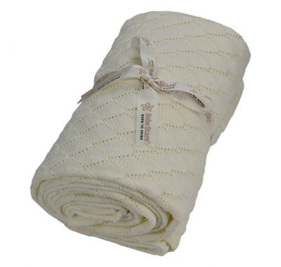 Κουβέρτα κρεβατιού Bebe Stars πλεκτή ivory στο Bebe Maison