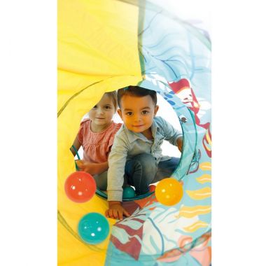 Κύβος-σκηνή παιχνιδιού pop-up Ludi με τούνελ και 30 μπαλάκια "Ζούγκλα" στο Bebe Maison