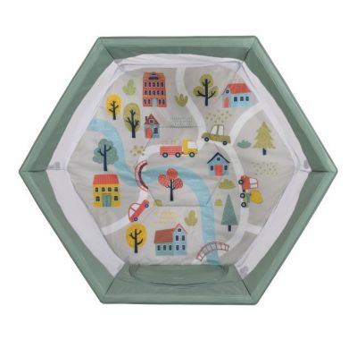Παρκοκρέβατο πολύγωνο Cangaroo Playbox green στο Bebe Maison