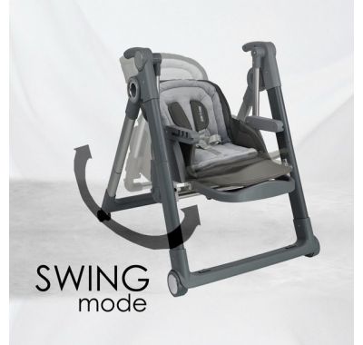 Καρέκλα Φαγητού-Κούνια Bebe Stars Yum-Yum 2σε1 Grey 870-186 στο Bebe Maison