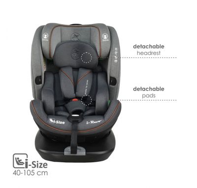 Κάθισμα αυτοκινήτου Bebe Stars i-Revo i-Size 360° Grey 906-186 στο Bebe Maison