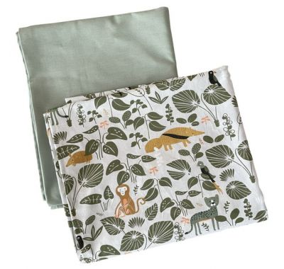 Σετ σεντόνια κούνιας Catriss Minty Jungle στο Bebe Maison