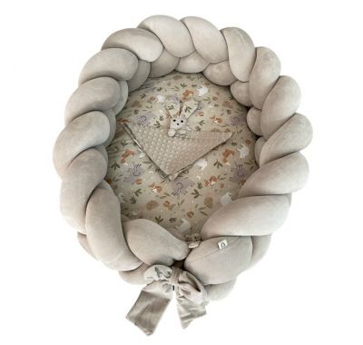 Βρεφική φωλιά με αποσπώμενη πλεξούδα προστασίας 2,4 μ Catriss Woodland Tale στο Bebe Maison