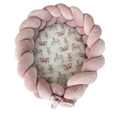 Βρεφική φωλιά με αποσπώμενη πλεξούδα προστασίας 2,4 μ Catriss Rose Fantasy στο Bebe Maison