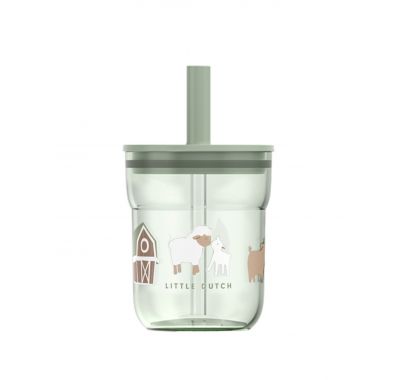 Παιδικό ποτήρι με καλαμάκι Little Dutch Mio 250 ml - Little Farm στο Bebe Maison