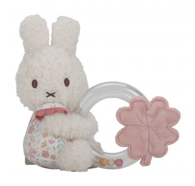 Υφασμάτινη κουδουνίστρα με κρίκο Little Dutch Miffy - Lucky Blossom στο Bebe Maison