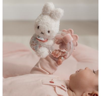 Υφασμάτινη κουδουνίστρα με κρίκο Little Dutch Miffy - Lucky Blossom στο Bebe Maison