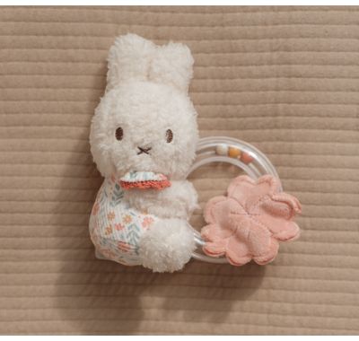Υφασμάτινη κουδουνίστρα με κρίκο Little Dutch Miffy - Lucky Blossom στο Bebe Maison