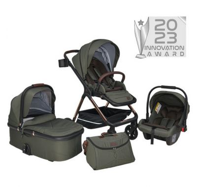 Πολυκαρότσι 3 σε 1 Bebe Stars Nammas Olive out of the box στο Bebe Maison