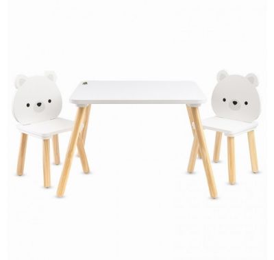 Ξύλινο τραπέζι  Moni White Bear με 2 καρέκλες στο Bebe Maison