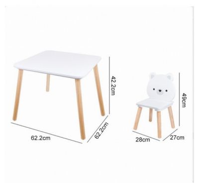 Ξύλινο τραπέζι  Moni White Bear με 2 καρέκλες στο Bebe Maison