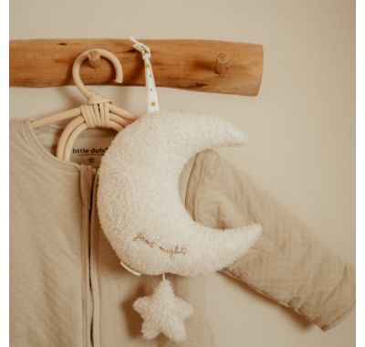 Υφασμάτινο μουσικό φεγγαράκι Little Dutch Newborn Naturals στο Bebe Maison