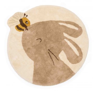 Χαλί δωματίου Little Dutch Rabbit bee με υπόστρωμα latex 100x110 στο Bebe Maison