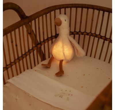 Υφασμάτινη χήνα 23εκ Little Dutch με φωτισμό, λευκούς ήχους & μουσική - επαναφορτιζόμενη στο Bebe Maison