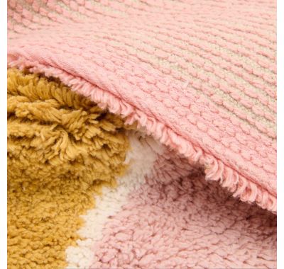 Χαλί δωματίου Little Dutch Rainbow Pink με υπόστρωμα latex 80x130 στο Bebe Maison