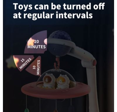 Μουσικό κρεβατιού Bebe Stars με προβολέα Spaceship στο Bebe Maison