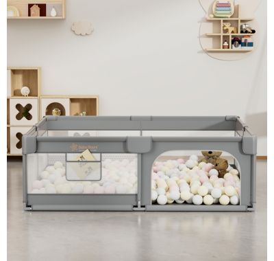 Πάρκο για μωρά ορθογώνιο 180×200 Bebe Stars Playzen Grey 880-200 στο Bebe Maison
