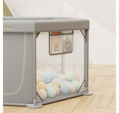 Παρκοκρέβατο Πολύγωνο Bebe Stars Nestilo Grey 889-100 στο Bebe Maison