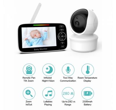 Ενδοεπικοινωνία με περιστρεφόμενη κάμερα Bebe Stars 4,3″ 9506 στο Bebe Maison