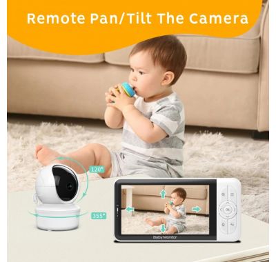 Ενδοεπικοινωνία με περιστρεφόμενη κάμερα & W-Fi Bebe Stars 5″ 9507 στο Bebe Maison
