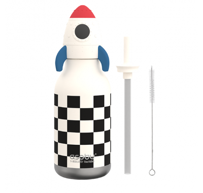 Ανοξείδωτο παιδικό παγουράκι με καλαμάκι 475ml Asobu Bestie Bottle Rocket στο Bebe Maison
