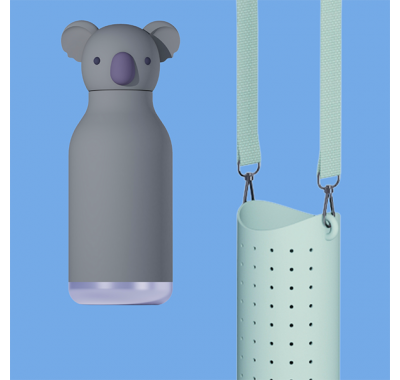 Σιλικονούχος θήκη με ιμάντα & συλλεκτικά Charms Asobu Bestie sling για παγουράκι Green στο Bebe Maison