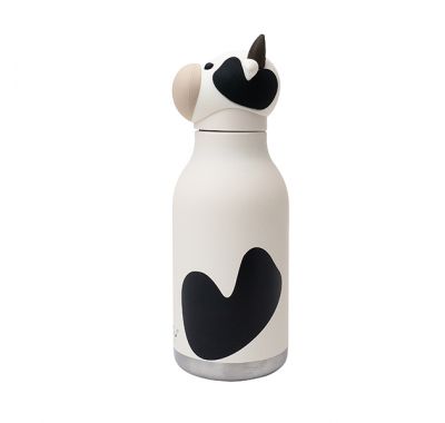 Ανοξείδωτο παιδικό παγουράκι με καλαμάκι 475ml Asobu Bestie Bottle Cow στο Bebe Maison