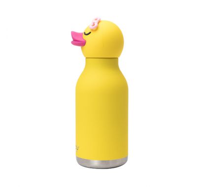 Ανοξείδωτο παιδικό παγουράκι με καλαμάκι 475ml Asobu Bestie Bottle Ducky στο Bebe Maison