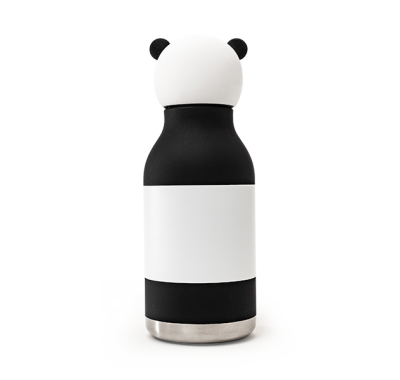 Ανοξείδωτο παιδικό παγουράκι με καλαμάκι 475ml Asobu Bestie Bottle Panda στο Bebe Maison