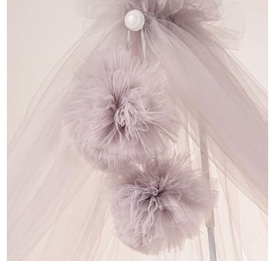 Διακοσμητικά κουνουπιέρας Pom-Pom Abo Γκρι 2τμχ στο Bebe Maison