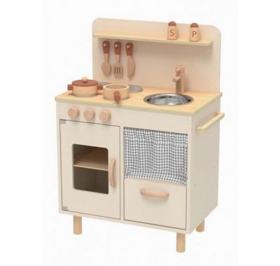 Ξύλινη κουζίνα Tooky Toy με 8 αξεσουάρ στο Bebe Maison