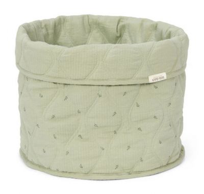 Καλάθι αλλαξιέρας  Little Dutch καπιτονέ μικρό Pure Sage στο Bebe Maison