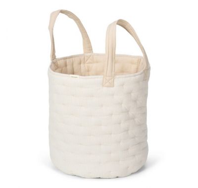 Καλάθι αποθήκευσης Little Dutch μεγάλο Pure Soft Beige Stripe στο Bebe Maison