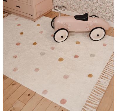 Χαλί δωματίου Little Dutch Dot mixed Pink με υπόστρωμα latex 120x170 εκ. στο Bebe Maison
