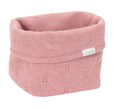 Καλάθι αλλαξιέρας  Little Dutch πλεκτό μικρό Pure Pink Blush στο Bebe Maison